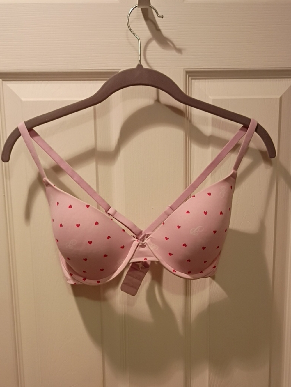Pink By Victoria's Secret Heart Print T-Shirt Bra